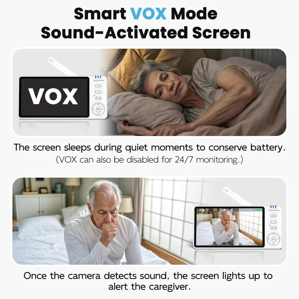 Kankeirr Elderly Monitor With Camera, Call Button And Two-Way Audio