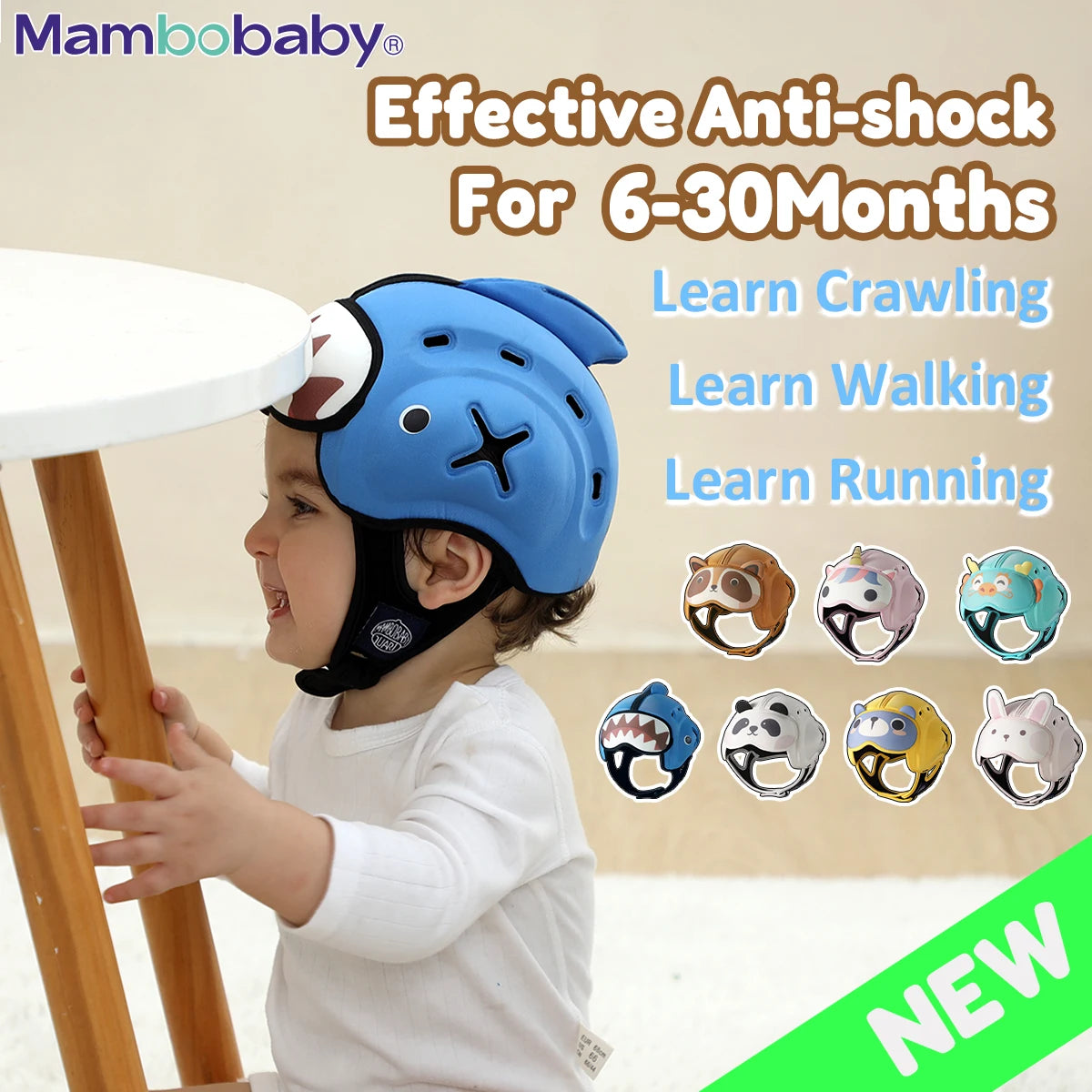 Mambobaby Anti-Shock Baby Helmet Toddler Head Protector